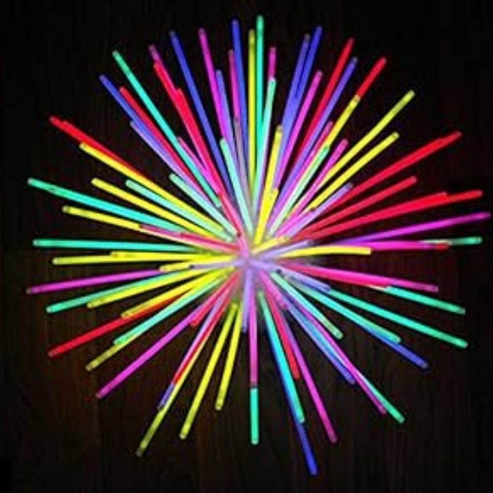 Glow Sticks 100 Batons Fluorescents avec Connecteurs